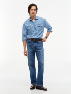 Regular Fit Denim Western Shirt — Med Bright 2