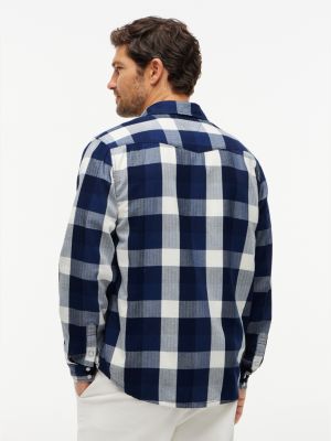 Мужские рубашки Tommy Hilfiger Regular Fit Check Denim Western Shirt — фото 4