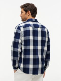 Regular Fit Check Denim Western Shirt — Plaid Weston 4