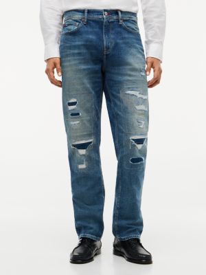 Distressed Straight Jean, Distressed Denim