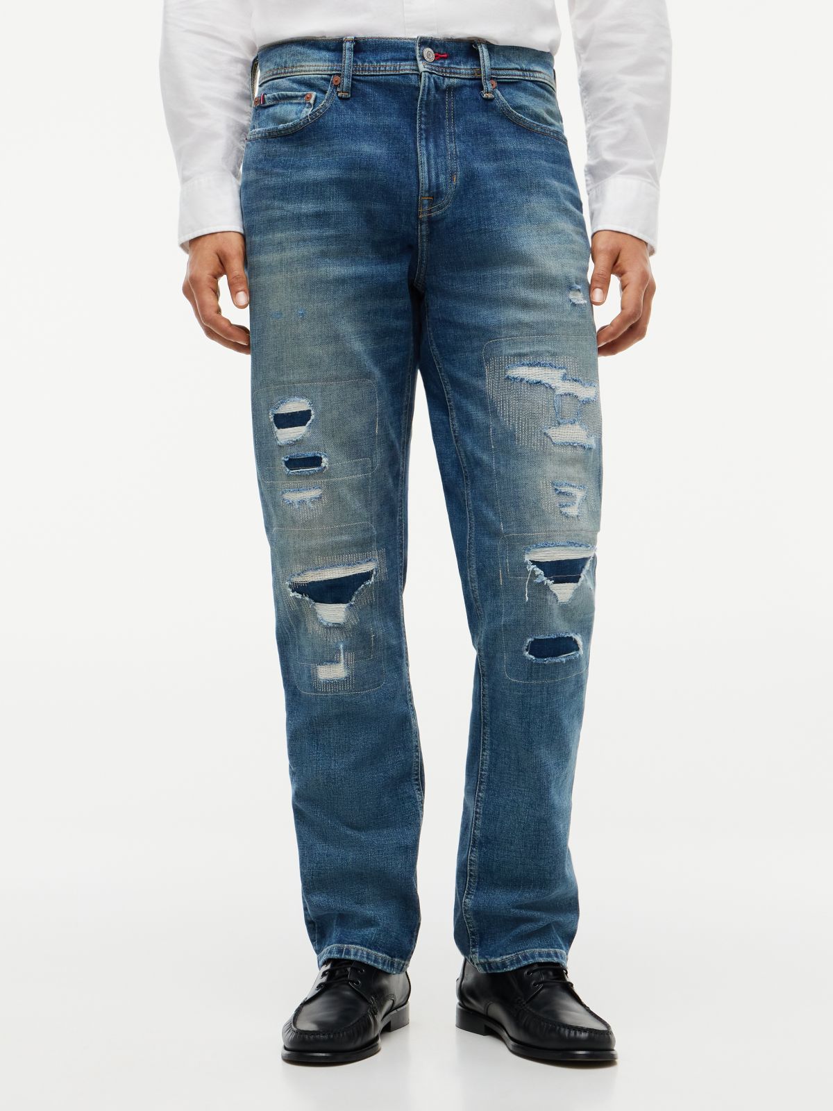 Distressed Straight Jean — Distressed Denim