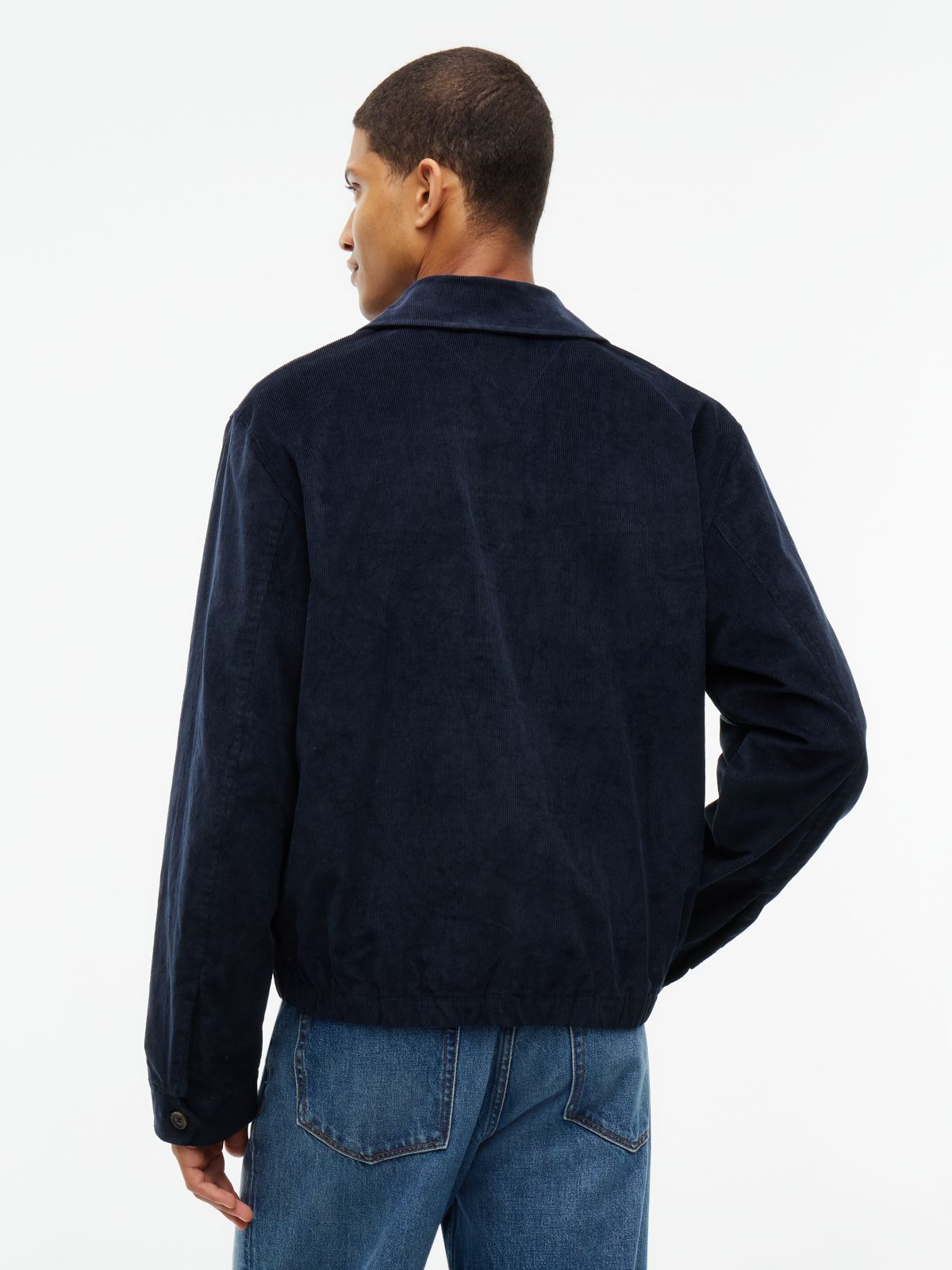 Stretch Corduroy Ivy Jacket — Navy Blue