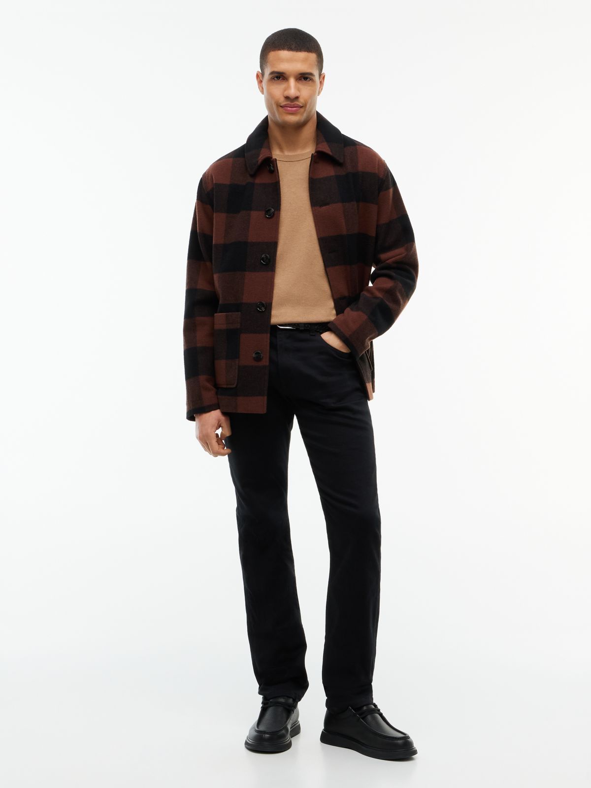 Buffalo Check Wool-Blend Chore Jacket — Legacy Brown