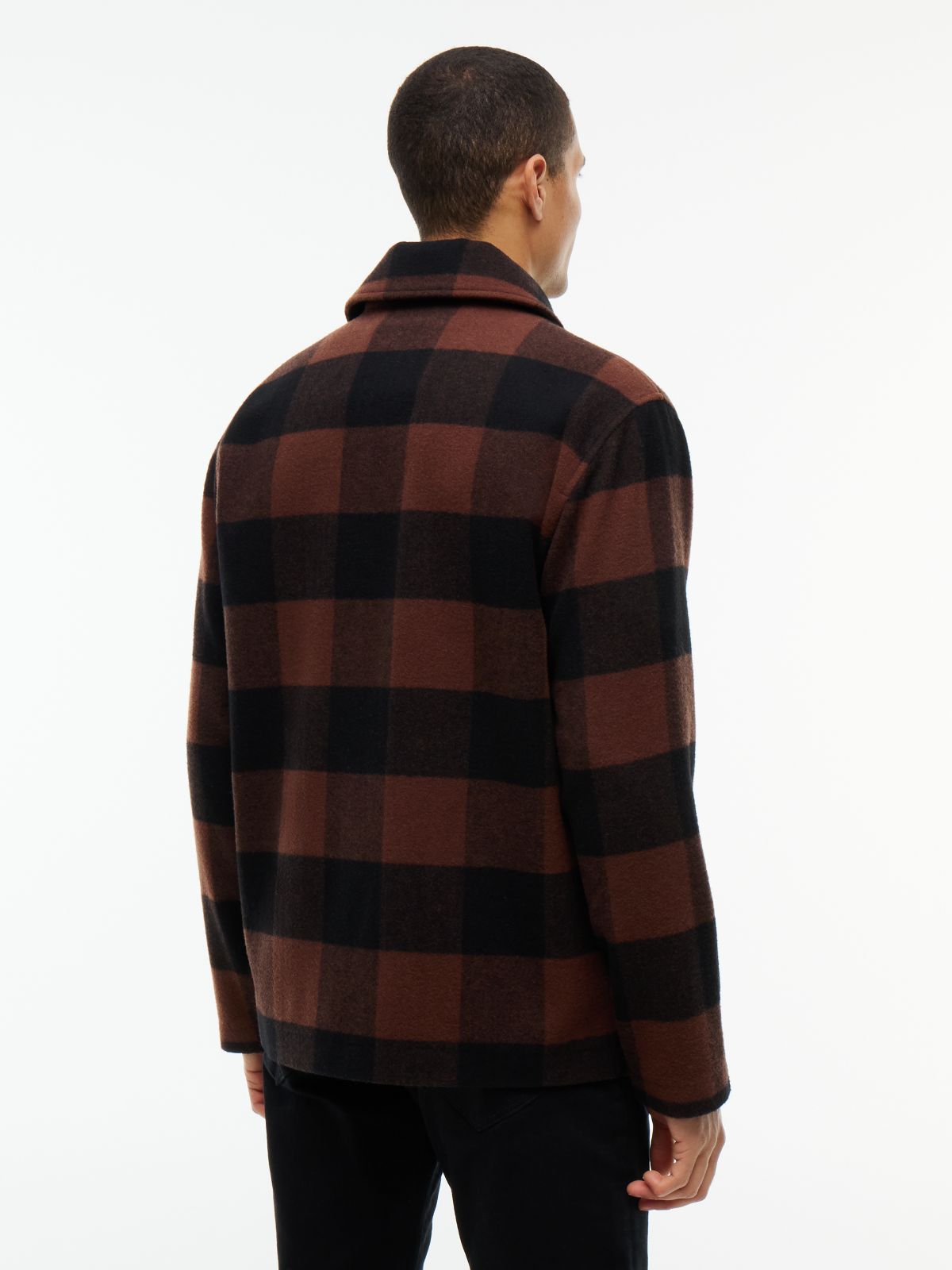 Buffalo Check Wool-Blend Chore Jacket — Legacy Brown