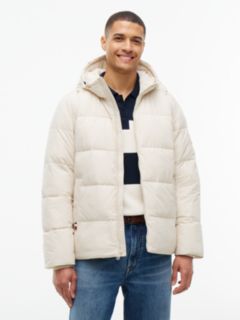 Waterproof Puffer Jacket — Newsprint Beige 1