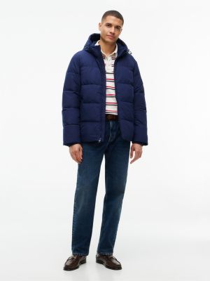 Мужская куртка Tommy Hilfiger Waterproof Lightweight Puffer, цвет: Карбоновый тёмно-синий — фото 2