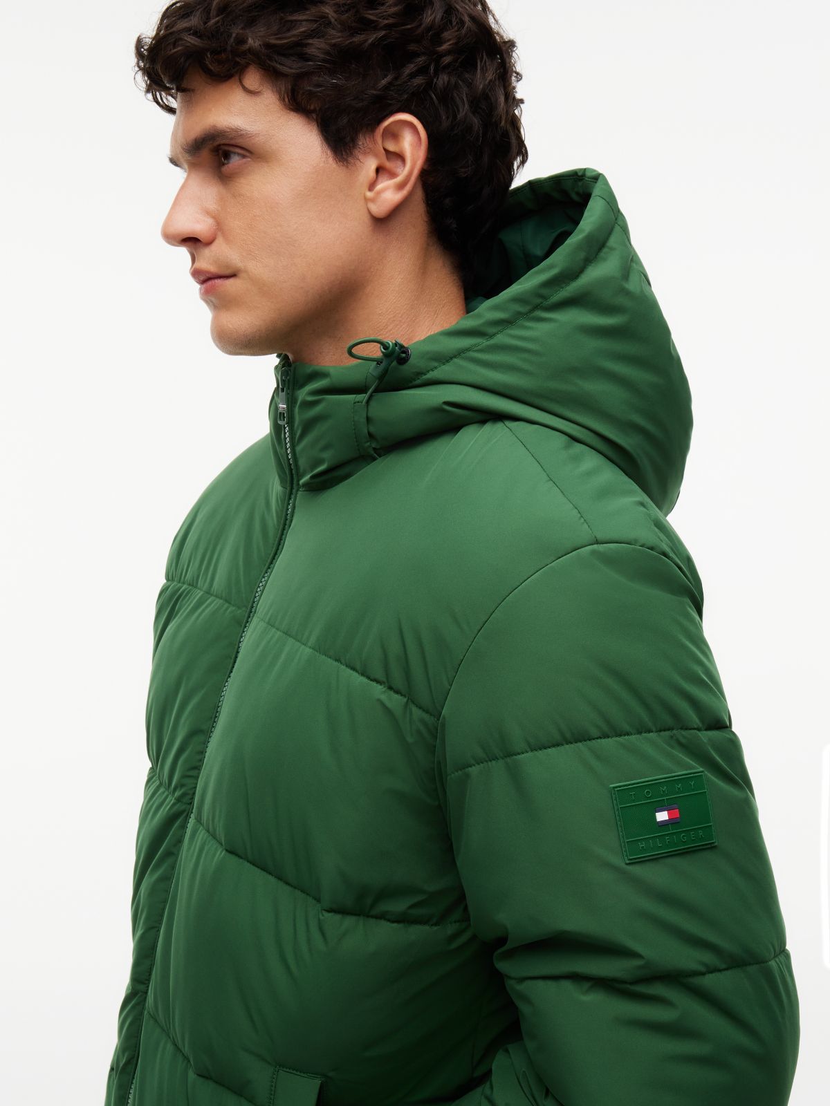 Waterproof Puffer Jacket — Deep Evergreen