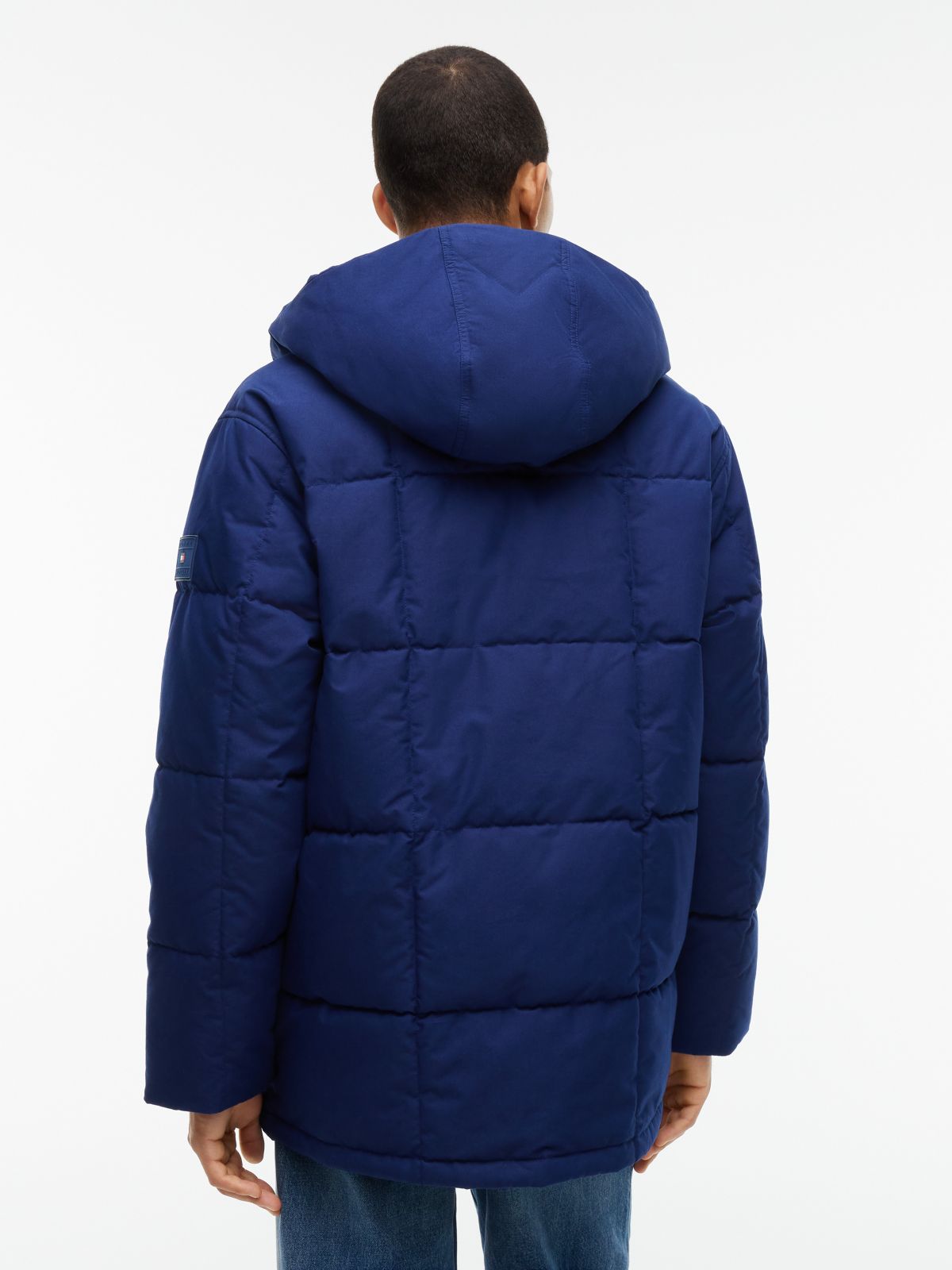 Water-Repellent Puffer Parka — Preppy Navy