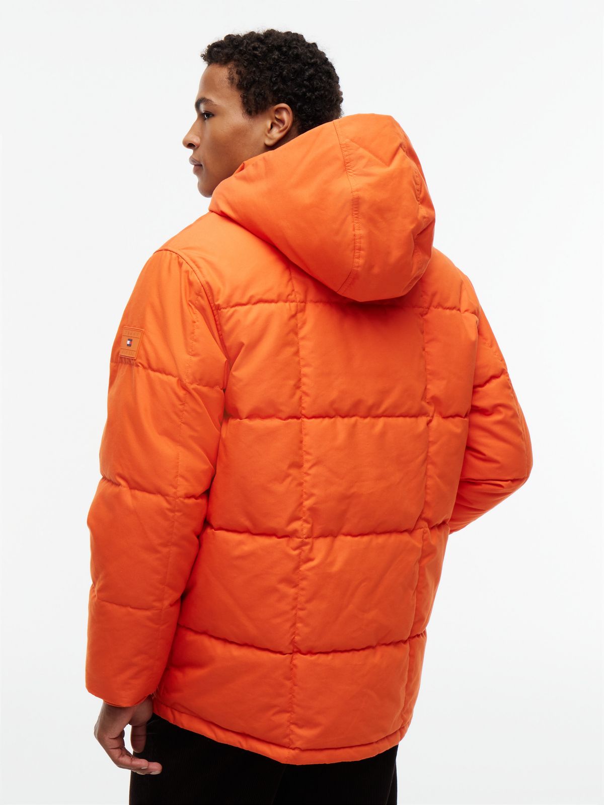 Water-Repellent Puffer Parka — Brilliant Orange