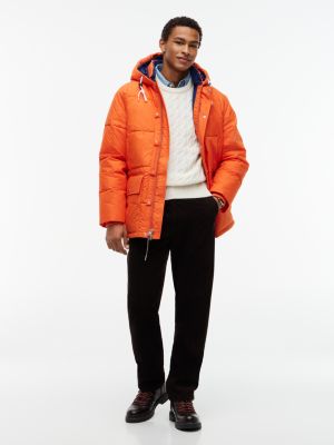 Мужская куртка Tommy Hilfiger Water-Repellent Lightweight Puffer, цвет: Яркий оранжевый