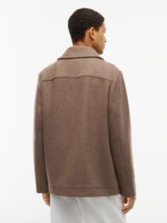 Heathered Wool-Blend Field Jacket — Coastal Taupe 4