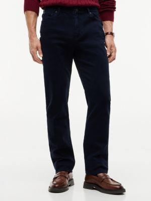 5-Pocket Straight Pant, Navy Blue