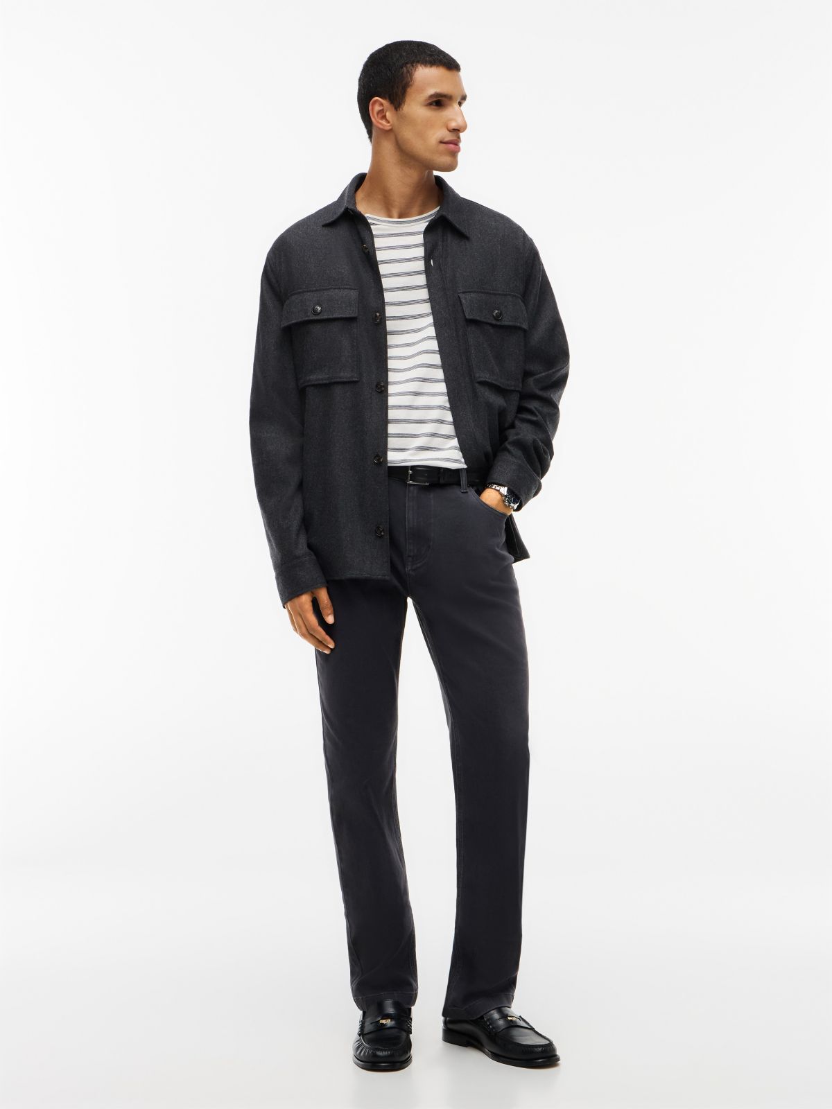 5-Pocket Straight Pant — Charcoal Smoke