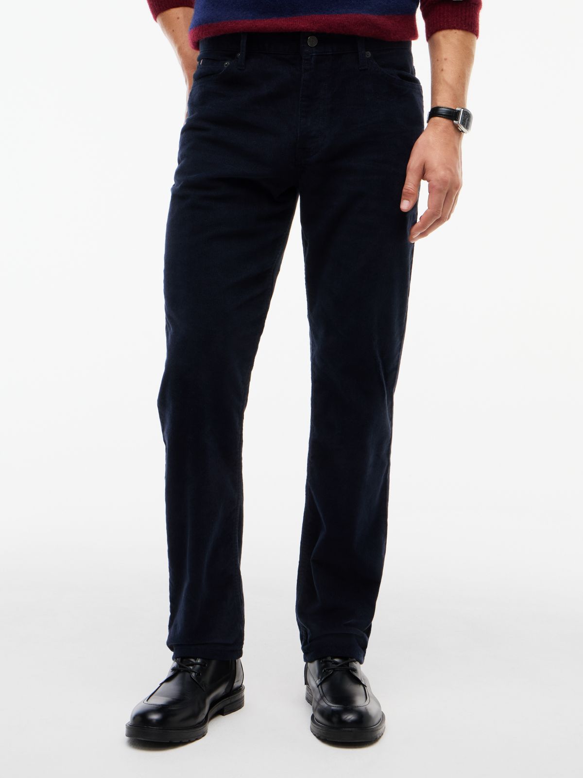 Stretch Corduroy 5-Pocket Pant — Navy Blue