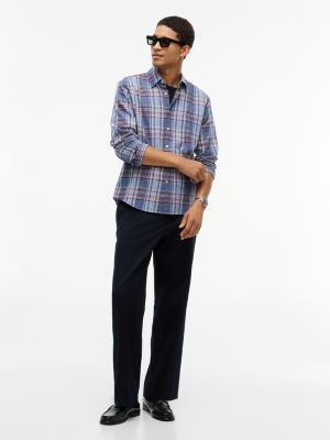 Мужская рубашка Tommy Hilfiger Regular Fit Plaid Linen-Blend, цвет: Разноцветный — фото 2