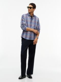 Regular Fit Plaid Linen-Blend Shirt — Multi 2