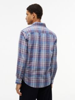 Regular Fit Plaid Linen-Blend Shirt — Multi 4