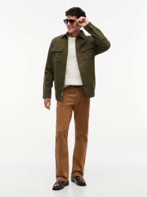 Мужская куртка Tommy Hilfiger Regular Fit Flannel Shirt Jacket, цвет: Зелёный — фото 2