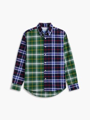 Мужские рубашки Tommy Hilfiger Regular Fit Mixed-Tartan Oxford Shirt — фото 5