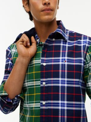 Мужские рубашки Tommy Hilfiger Regular Fit Mixed-Tartan Oxford Shirt — фото 3