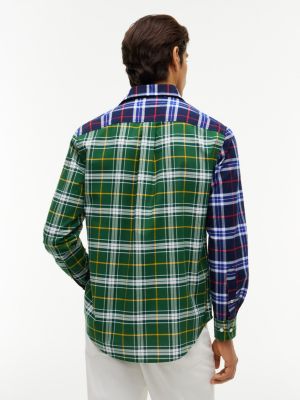 Мужские рубашки Tommy Hilfiger Regular Fit Mixed-Tartan Oxford Shirt — фото 4