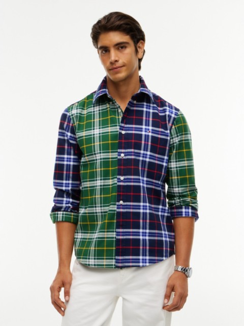 Мужские рубашки Tommy Hilfiger Regular Fit Mixed-Tartan Oxford Shirt