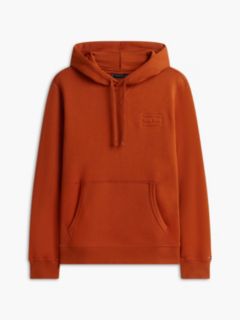 Embroidered Flag Brushed-Back Hoodie — Cinnamon Russet 5