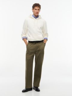 Embroidered Flag Brushed-Back Hoodie — Rich Cream 2