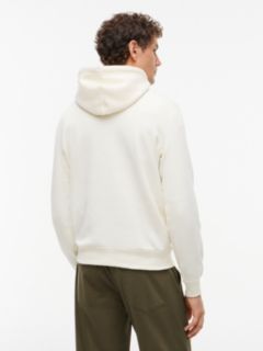 Embroidered Flag Brushed-Back Hoodie — Rich Cream 4