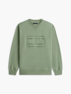 Embroidered Flag Brushed-Back Sweatshirt — Desert Olive 5