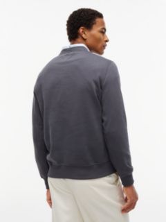 Embroidered Flag Brushed-Back Sweatshirt — Washed Black 4