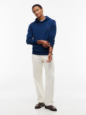 Мужские худи Tommy Hilfiger Embroidered Flag Logo Indigo-Dyed — фото 2
