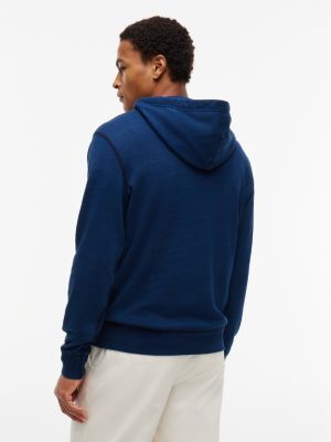 Мужские худи Tommy Hilfiger Embroidered Flag Logo Indigo-Dyed — фото 4