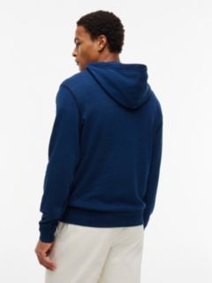 Embroidered Flag Logo Indigo-Dyed Hoodie — Dark Indigo 4