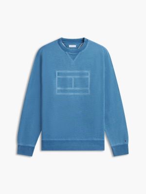 Мужские худи Tommy Hilfiger Flag Logo Indigo-Dyed Sweatshirt — фото 5