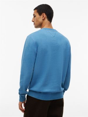 Мужские худи Tommy Hilfiger Flag Logo Indigo-Dyed Sweatshirt — фото 4
