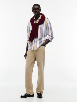 Мужские рубашки Tommy Hilfiger Regular Fit Multi-Striped Oxford Shirt — фото 2