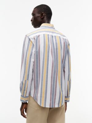 Мужские рубашки Tommy Hilfiger Regular Fit Multi-Striped Oxford Shirt — фото 4