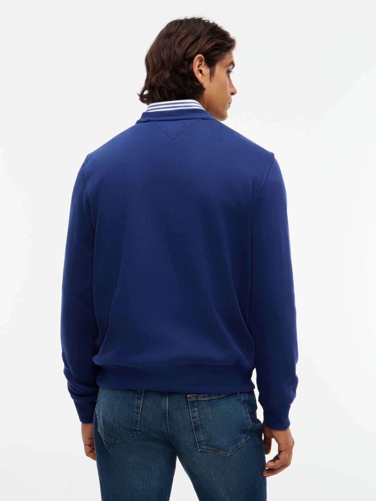 Embroidered Crest Logo Sweatshirt — Preppy Navy