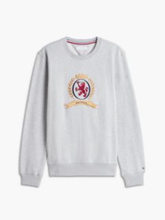 Embroidered Crest Logo Sweatshirt — Grey 5