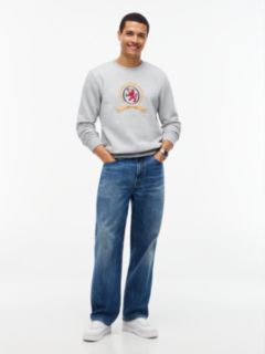 Embroidered Crest Logo Sweatshirt — Grey 2