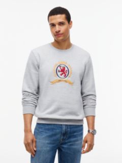 Embroidered Crest Logo Sweatshirt — Grey 1