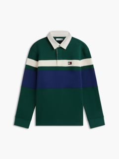 Brushed-Back Fleece Rugby Sweatshirt — Ornamental Green 5