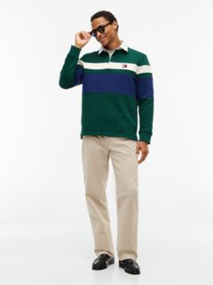 Brushed-Back Fleece Rugby Sweatshirt — Ornamental Green 2