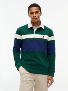 Brushed-Back Fleece Rugby Sweatshirt — Ornamental Green 1
