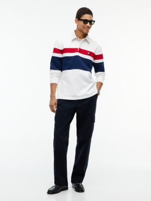 Мужские худи Tommy Hilfiger Brushed-Back Fleece Rugby Sweatshirt — фото 2