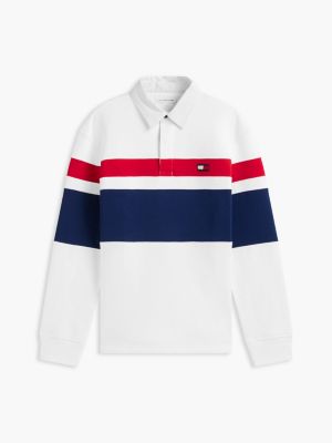 Мужские худи Tommy Hilfiger Brushed-Back Fleece Rugby Sweatshirt — фото 5