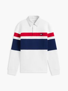 Brushed-Back Fleece Rugby Sweatshirt — Ecru 5