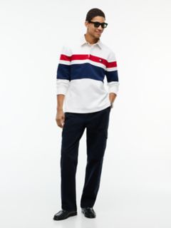 Brushed-Back Fleece Rugby Sweatshirt — Ecru 2