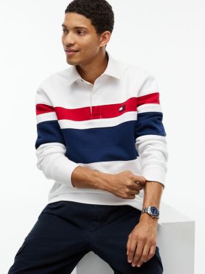 Мужские худи Tommy Hilfiger Brushed-Back Fleece Rugby Sweatshirt — фото 3